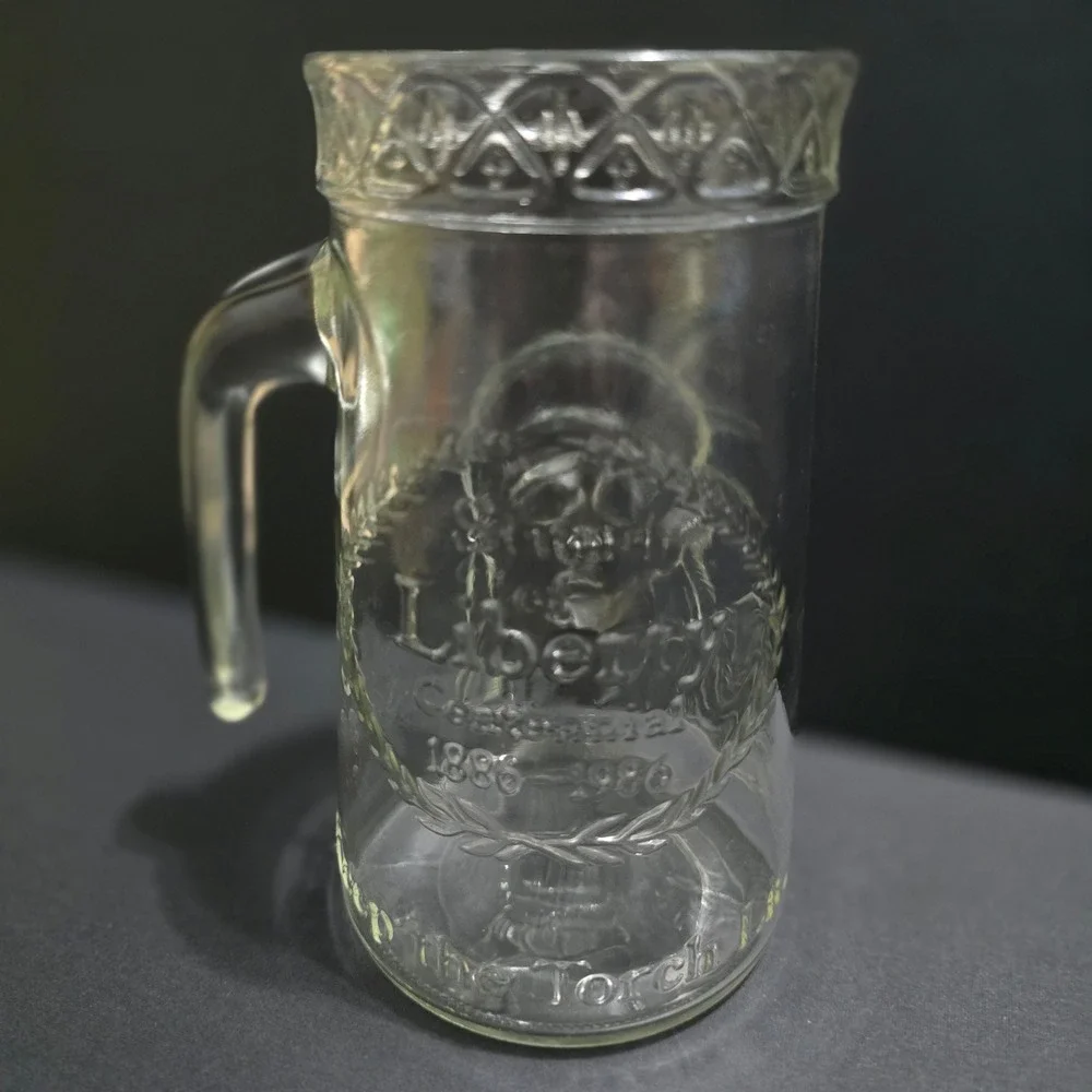 Anchor Hocking Vintage Liberty Centennial 1885 Glass‎ Mug